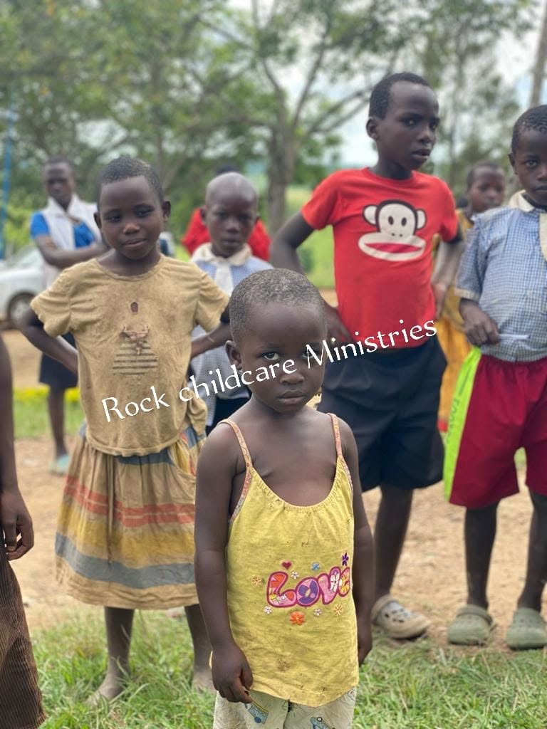 Children standing together outdoors