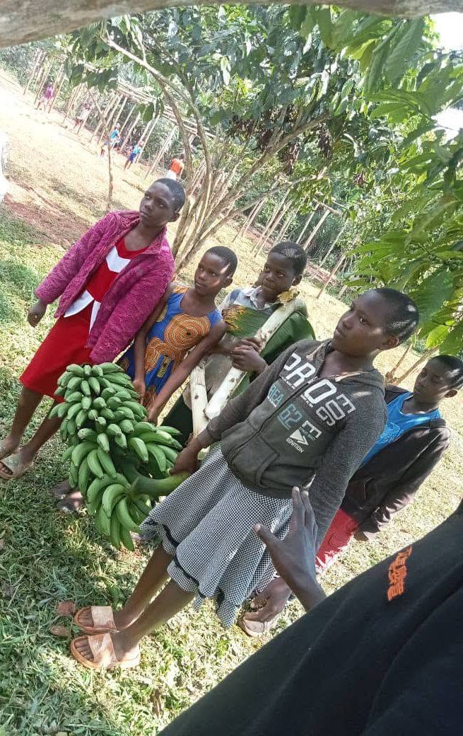 Carrying bananas